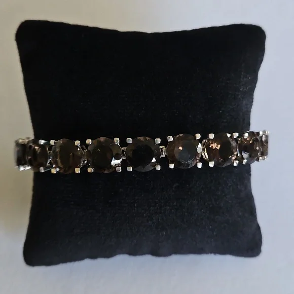 Smokey Quartz Tennis Bracelet